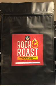 "Rock & Roast" an exclusive blend of coffee for the Rock & Roll Museum! 12 oz. Bags