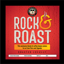 Load image into Gallery viewer, &quot;Rock &amp; Roast&quot; an exclusive blend of coffee for the Rock &amp; Roll Museum! 12 oz. Bags