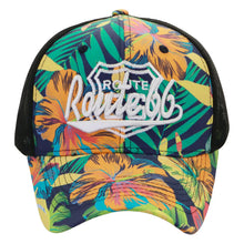Load image into Gallery viewer, Route 66 Tropical Floral Palm Leaf Trucker Hat