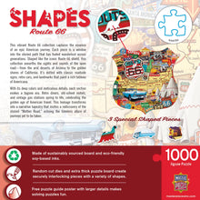 Load image into Gallery viewer, Route 66 (1000 Piece Shaped Jigsaw Puzzle) Bonus Poster