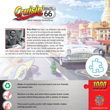 Load image into Gallery viewer, Cruisin' Route 66 - Drive Through (1000 Piece Jigsaw Puzzle) Bonus Poster