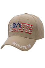 Load image into Gallery viewer, Route 66 American Flag Logo Baseball Cap