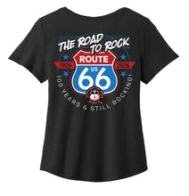Load image into Gallery viewer, Women’s ILRR66 Centennial *Limited Edition* Scoop Neck Tee (Black)