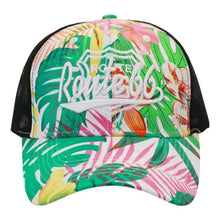 Load image into Gallery viewer, Route 66 Tropical Floral Palm Leaf Trucker Hat