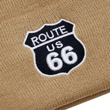 Load image into Gallery viewer, US Route 66 - Logo Embroidered Acrylic Cuffed Classic Beanie