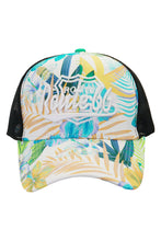 Load image into Gallery viewer, Route 66 Tropical Floral Palm Leaf Trucker Hat
