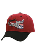 Load image into Gallery viewer, Route 66 Embroidered Map Acrylic Baseball Cap (Assorted Colors)