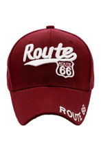 Load image into Gallery viewer, Route 66 White Cursive Logo Velcro Back Baseball Cap