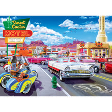 Load image into Gallery viewer, Cruisin' Route 66 - Drive Through (1000 Piece Jigsaw Puzzle) Bonus Poster