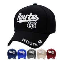 Load image into Gallery viewer, Route 66 White Cursive Logo Velcro Back Baseball Cap