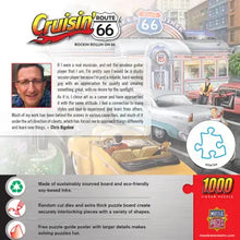 Load image into Gallery viewer, Cruisin' Route 66 - Rockin' Rollin' on 66 (1000 Piece Jigsaw Puzzle) Bonus Poster