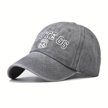 Load image into Gallery viewer, Classic Route 66 Embroidered Lightweight Cotton Casual Baseball Cap