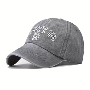 Classic Route 66 Embroidered Lightweight Cotton Casual Baseball Cap