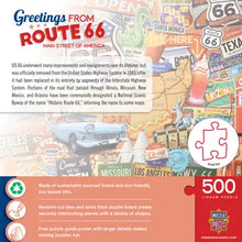 Load image into Gallery viewer, Greetings from Route 66 (500 Piece Jigsaw Puzzle) Bonus Poster