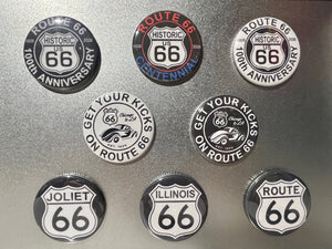 Route 66 Round Magnet - 2.25" Assorted
