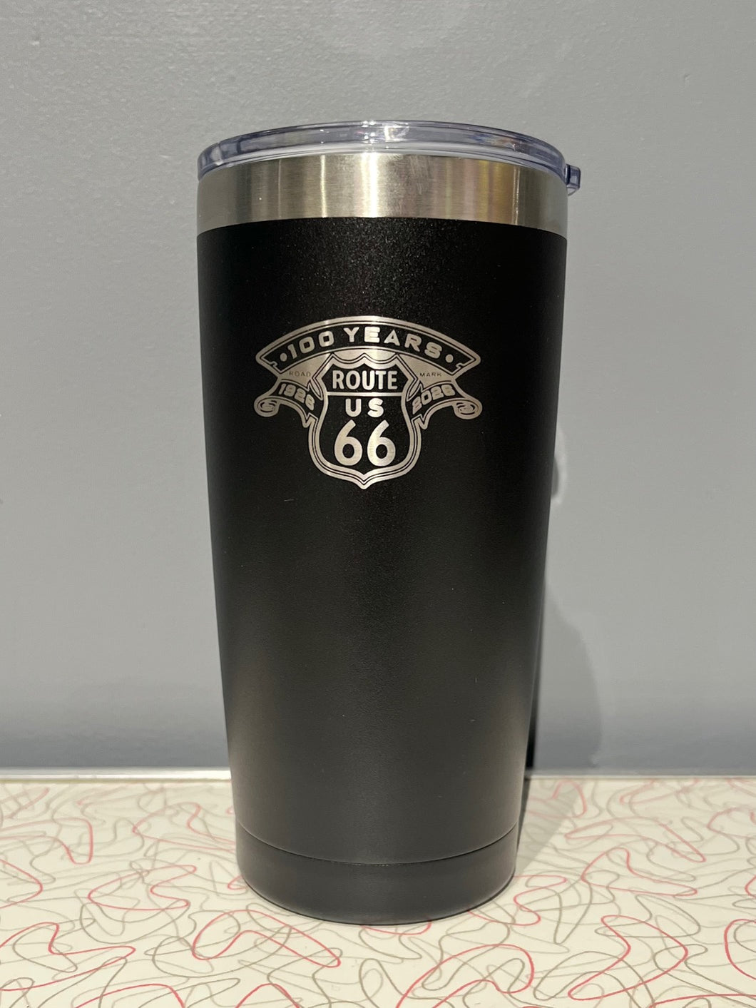 Route 66  *100 Years*  Etched Tumbler 20 oz.