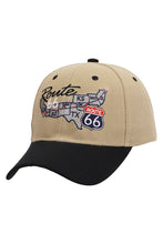 Load image into Gallery viewer, Route 66 Embroidered Map Acrylic Baseball Cap (Assorted Colors)