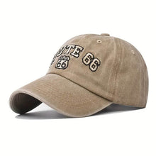 Load image into Gallery viewer, Classic Route 66 Embroidered Lightweight Cotton Casual Baseball Cap