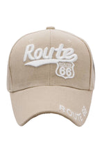 Load image into Gallery viewer, Route 66 White Cursive Logo Velcro Back Baseball Cap