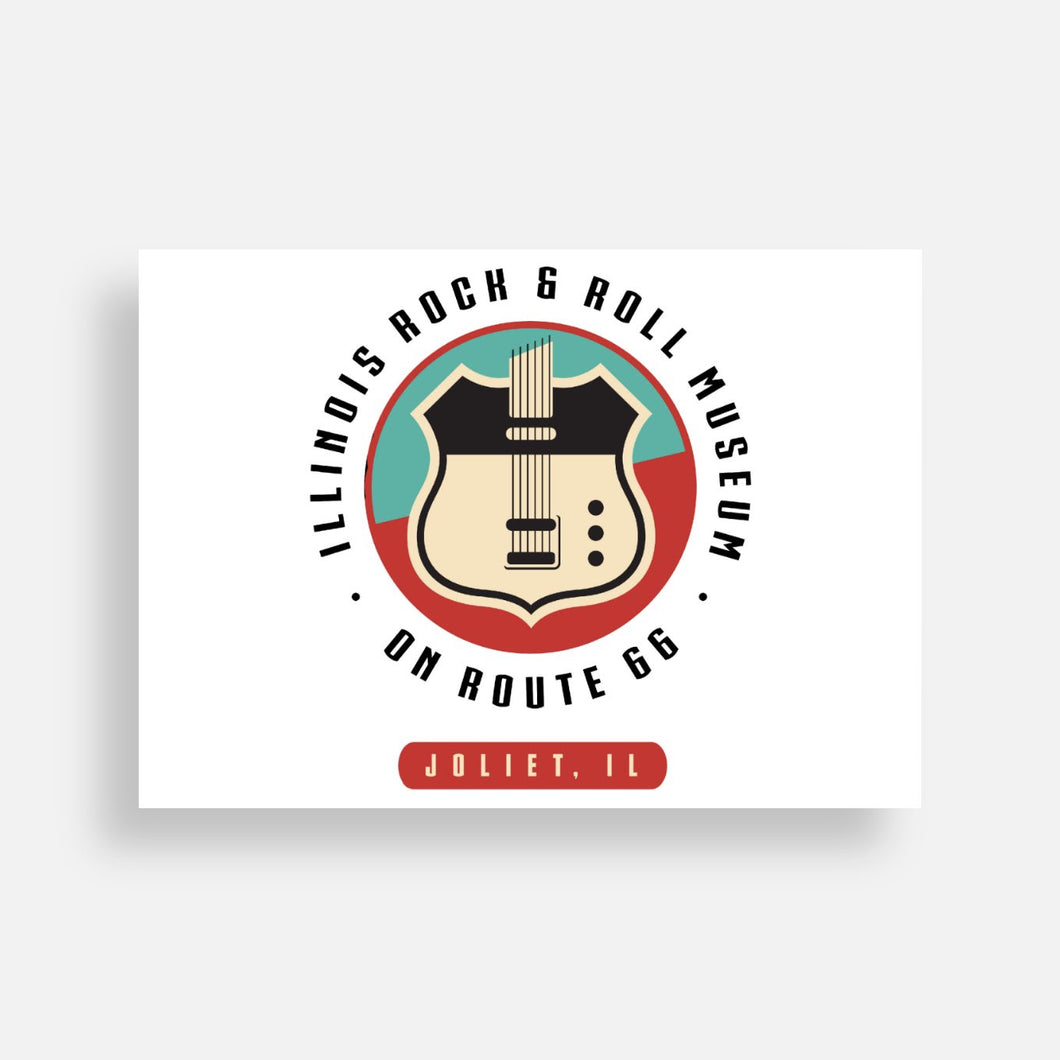 Illinois Rock & Roll Museum on Route 66 Logo PostCard