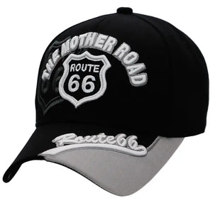 Route 66 the Mother Road Arc Logo Acrylic Baseball Cap