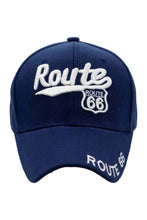 Load image into Gallery viewer, Route 66 White Cursive Logo Velcro Back Baseball Cap