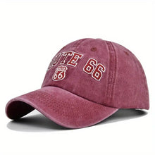 Load image into Gallery viewer, Classic Route 66 Embroidered Lightweight Cotton Casual Baseball Cap