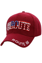 Load image into Gallery viewer, Route 66 American Flag Logo Baseball Cap