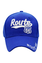 Load image into Gallery viewer, Route 66 White Cursive Logo Velcro Back Baseball Cap