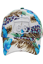 Load image into Gallery viewer, Route 66 Logo Hibiscus Floral Print Baseball Cap