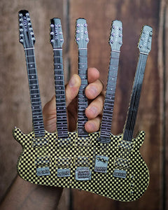 Rick Nielsen (TM) Checker Board 5 neck Collectible Replica Guitar from Axe Heaven 10"