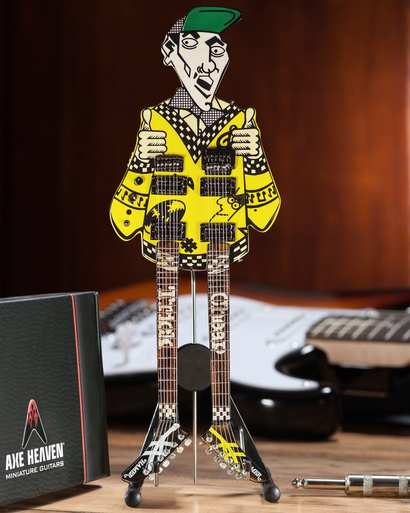 Rick Nielsen(TM) Uncle Dick Double Neck Mini Guitar Replica
