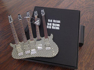 Rick Nielsen (TM) Checker Board 5 neck Collectible Replica Guitar from Axe Heaven 10"